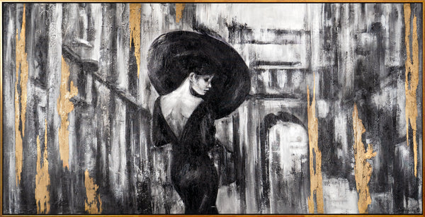 Modern art acrylic painting with frame "Film reel"