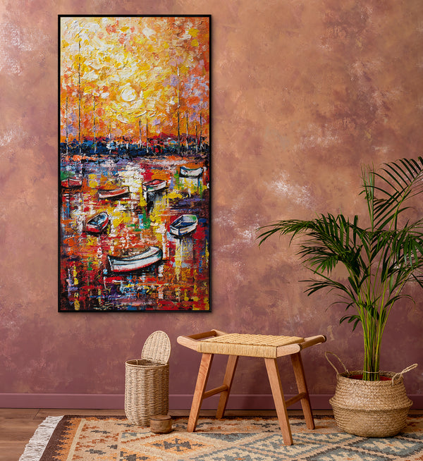 handmade wall decor abstract landscape