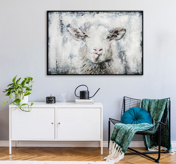 Contemporary wall art "Lucky Sheep"