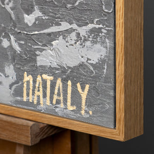 Wall decor for living room with frame "Elemental power"