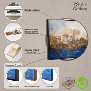 Artwork for living room with frame "Ultramarine"