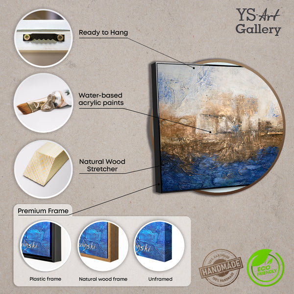 Artwork for living room with frame "Ultramarine"