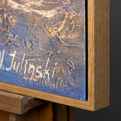 Leinwandbild mit natürlichem Holzrahmen – Detail