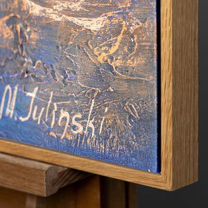 Handmade acrylic painting with frame "Ultramarine II"