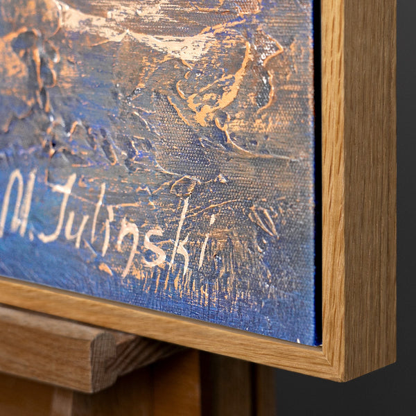 Handmade acrylic painting with frame "Ultramarine II"
