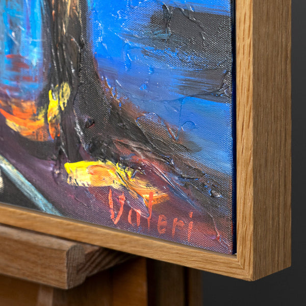 Abstract landscape painting hand painted "Evening in Paris"