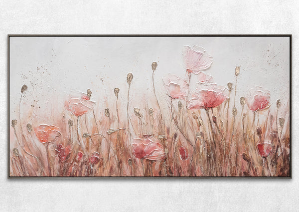 painting for wall decoration poppies in the field