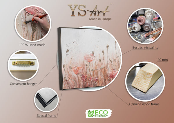 Modern flower wall painting "April"