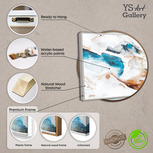 Leinwandbild mit Naturholz und Rahmenoptionen
