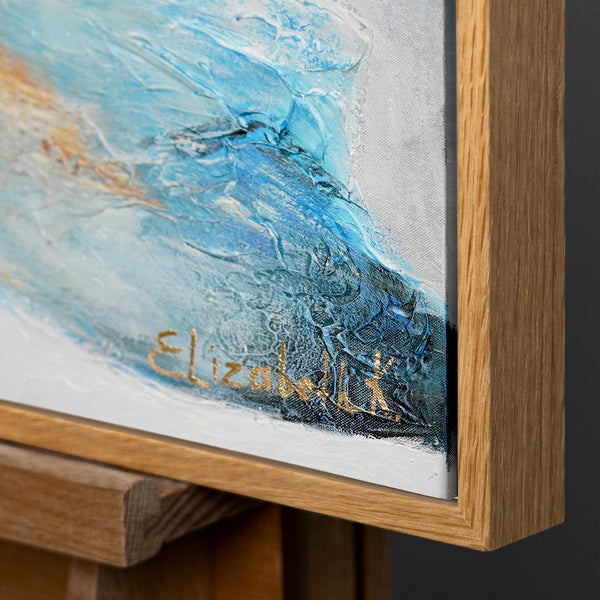 Abstract art paintings hand painted "Emerald"