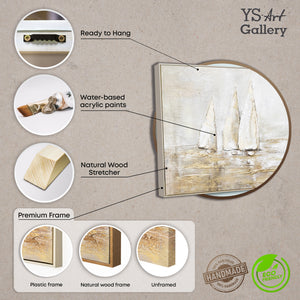 Leinwandbild mit Naturholz und Rahmenoptionen