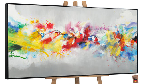 Acrylic painting on canvas: modern abstract wall art "Colorful life"