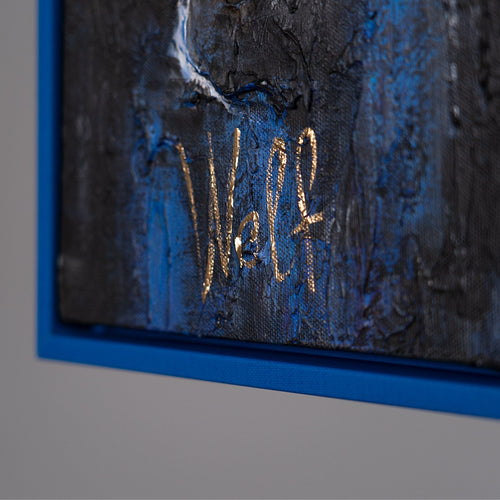 Modern light up wall art with frame "Stock exchange"