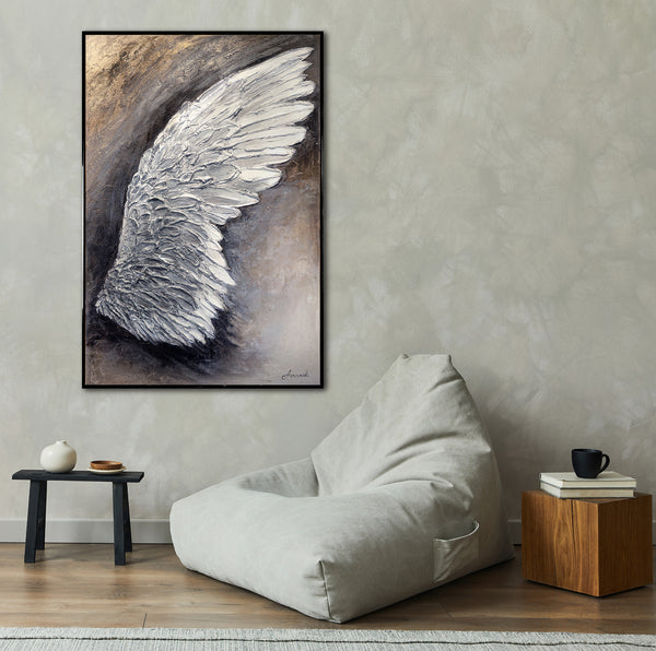 abstract wall decor artwork with a black frame 