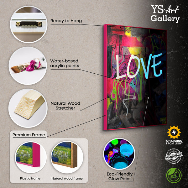 Leinwandbild mit Naturholz und Rahmenoptionen