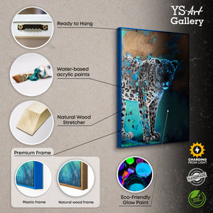 Luminous painting with frame "Skill and strength"