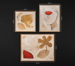 Artistic Gallery Wall in Frames – Soft Figurative Abstract Canvas Collection (9 Pieces)