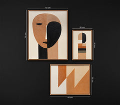 Modern Muse – Framed Figurative Geometric Wall Art Set (9 Panels)