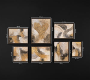 Hand-Painted Wall Art 3 Set "Flash of Inspiration"