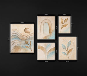 Hand-Painted Set of 3 Wall Art "Softness of the Moment"
