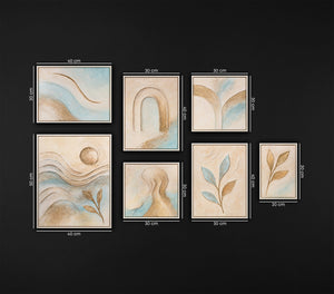 Hand-Painted Set of 3 Wall Art "Softness of the Moment"