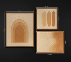 Modern Desert Framed Wall Art Set (11 Panels) – “Golden Arches”