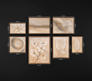 Arztpraxis Bilder Set modern Blumen Motive edel gold