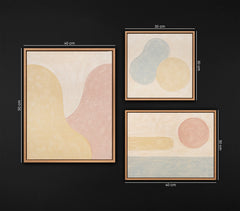Hand-Painted 3 Set Wall Art "Blending of Shades"