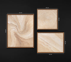 Hand-Painted Three Set Wall Art "Traces of the Wind"