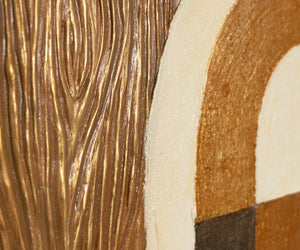 Warm Geometry – 11-Panel Handmade Framed Abstract Wall Art Set