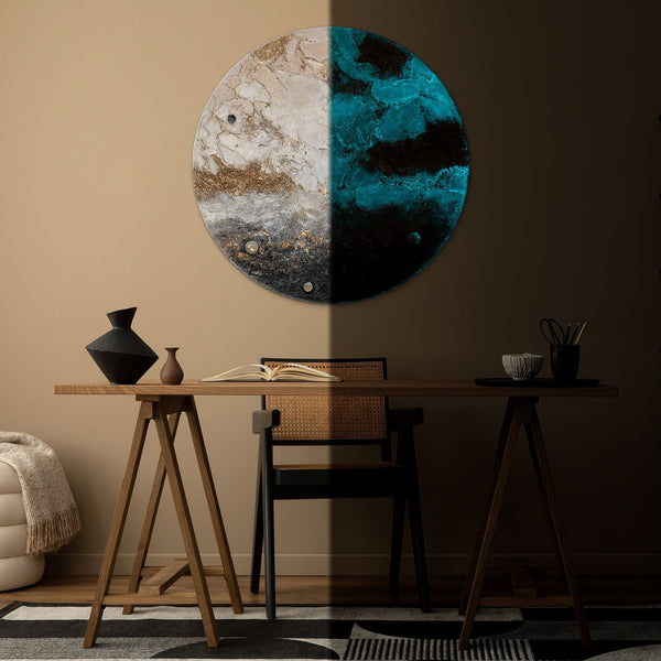 Glow in the dark round painting "Dune" - you unique planet