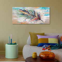 Textured Abstract Wall Art with Modern Minimalist Expression – Silent Motion 115x50cm