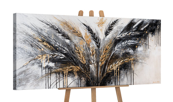 "Thorns" Acrylic Art – Canvas Painting and Black and White Abstract Art 115x50cm