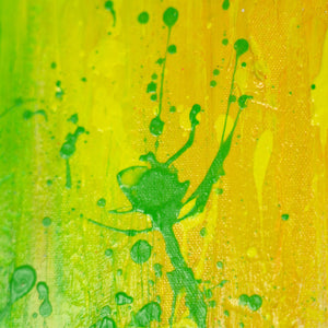 Abstract painting on canvas with frame Abstract colorful picture “The Woman with the Glass”