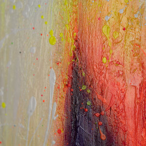 Abstract painting on canvas with frame Abstract colorful picture “The Woman with the Glass”