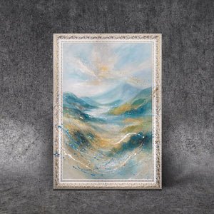 Abstraktes Landschaftsbild auf Leinwand