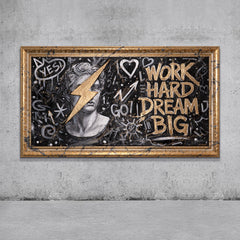 Modernes Wandbild mit Street Art Schrift