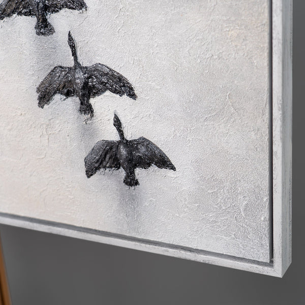 Teamwork Wins the Journey – Hand Painted Rowing Team Office Wall Art