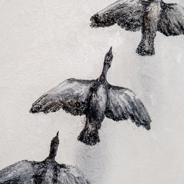 Teamwork Wins the Journey – Hand Painted Rowing Team Office Wall Art