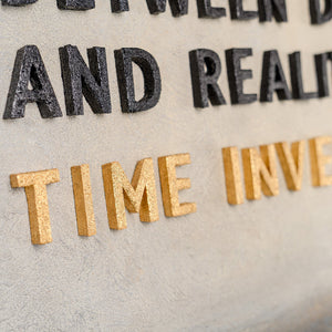 The Difference Is Time Invested – Hand Painted Motivational Hourglass Wall Art 55x28inch