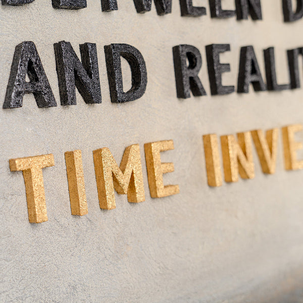 The Difference Is Time Invested – Hand Painted Motivational Hourglass Wall Art 55x28inch