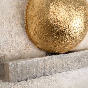Balance Creates Power – Hand Painted Textured Wall Art with Balancing Stones 55x28inch