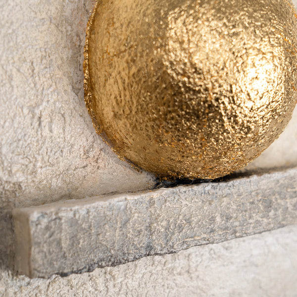 Balance Creates Power – Hand Painted Textured Wall Art with Balancing Stones 55x28inch