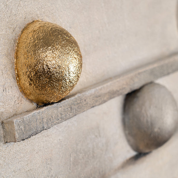 Balance Creates Power – Hand Painted Textured Wall Art with Balancing Stones 55x28inch