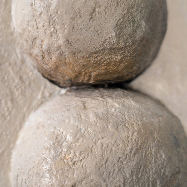 Balance Creates Power – Hand Painted Textured Wall Art with Balancing Stones 55x28inch