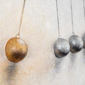 Focused Energy. Scaled Results. – Hand Painted Newton's Cradle 3D Wall Art 55x28inch