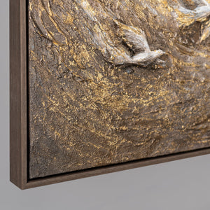 Always Rise Above – handgemaltes 3D Strukturbild fürs Büro mit echtem Relief, 140 × 70 cm