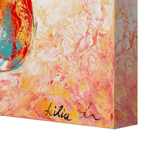 Abstract Floral Wall Art Painting in Frame – Colourful Textured Flowers Beautiful – Beautiful flowers