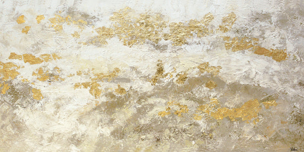 Hand-Painted Acrylic Canvas – "Shining Gold" | Luxurious Wall Art