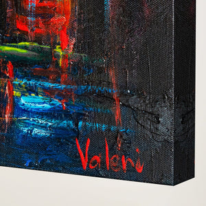 Contemporary painting with frame "Autumn alley"